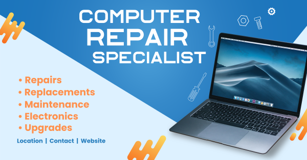 Computer Repair Specialist Facebook Ad Design Image Preview