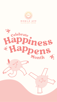 Celebrate Happiness Month Instagram Story Design
