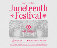 Retro Juneteenth Festival Facebook Post Image Preview