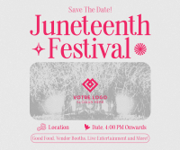 Retro Juneteenth Festival Facebook post Image Preview