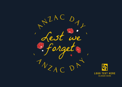 Anzac Day Emblem Postcard Image Preview