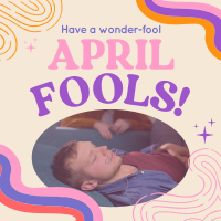 Groovy April Fools Greeting Instagram Post Image Preview