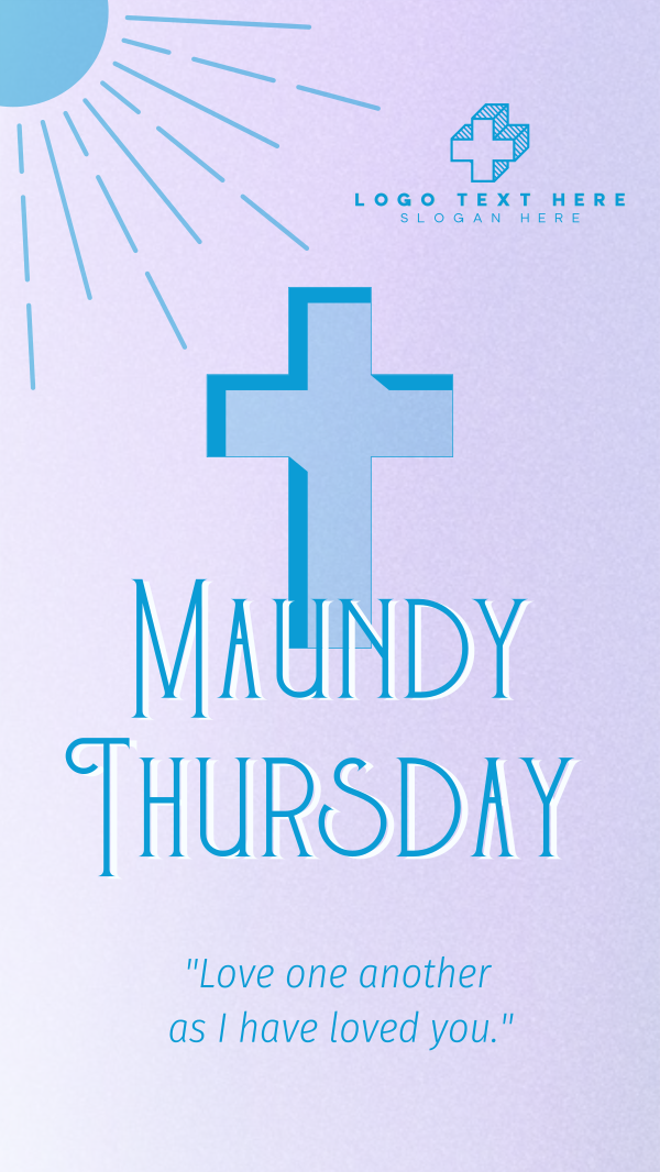Holy Week Maundy Thursday Facebook Story Design
