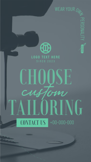 Choose Custom Tailoring Facebook story Image Preview