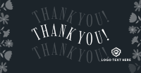 Dainty Floral Thank You Facebook Ad Design