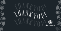 Dainty Floral Thank You Facebook Ad Image Preview