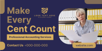 Make Every Cent Count Twitter Post Design