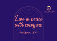 Peace Bible Verse Postcard Design