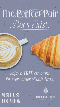 Perfect Coffee Croissant Facebook story Image Preview