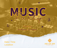 Live Music Party Facebook Post Design
