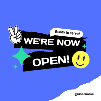 We're Open Stickers Instagram Post Image Preview