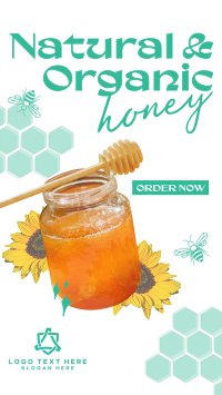 Delicious Organic Pure Honey YouTube Short Design