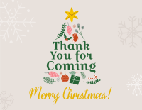 Jolly Christmas Thank You Card Design
