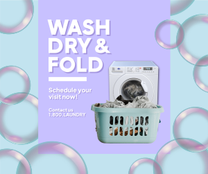 Wash Dry Fold Facebook post