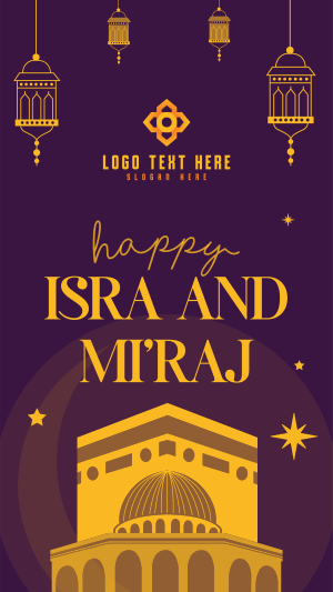 Happy Isra and Mi'raj Facebook story Image Preview