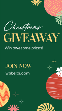 Abstract Christmas Giveaway Instagram Story Design