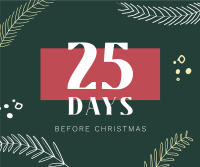 Christmas Countdown Facebook Post Design