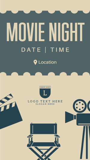 Minimalist Movie Night Instagram story Image Preview