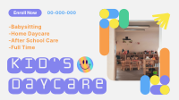 Kid's Daycare Services Facebook Event Cover Design