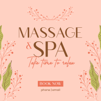 Floral Massage Instagram Post Design