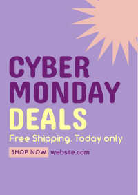 Quirky Cyber Monday Flyer Design