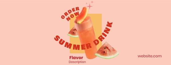 Summer Drink Flavor  Facebook Cover Design Image Preview