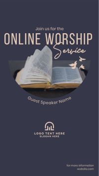 Online Worship Facebook Story Design