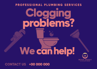 Clogging Plumbing Maintenance Postcard Image Preview