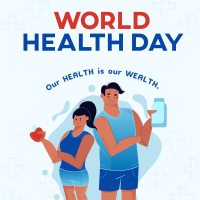 Healthy People Celebrates World Health Day Instagram Post Design
