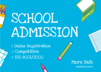 Preschool Admissions Postcard Design