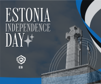 Minimal Estonia Day Facebook Post Design