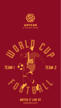 World Cup Football Player Facebook Story Design