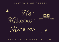 Hair Makeover Promo Postcard Design