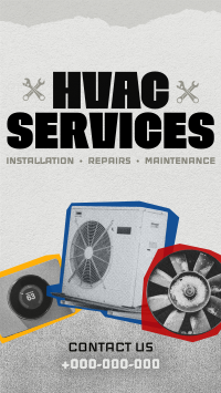 Retro HVAC Service Facebook Story Preview