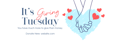 Giving Tuesday Hand Facebook cover Image Preview