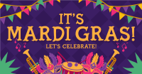 Rustic Mardi Gras Facebook Ad Design