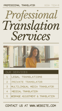 Minimalist Translation Services TikTok Video Preview