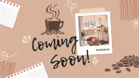 Polaroid Cafe Coming Soon Facebook Event Cover Design