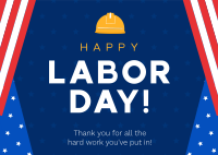 Labor Day Celebration Postcard Image Preview