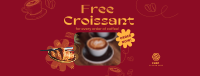 Croissant Coffee Promo Facebook Cover Design