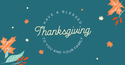 Thanksgiving Leaves Facebook ad Image Preview