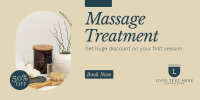 Elegant Massage Promo Twitter post Image Preview