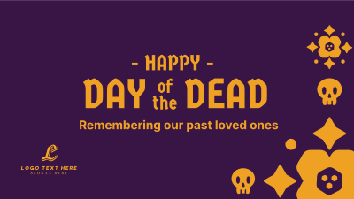Day of the Dead Floral and Skull Pattern Facebook event cover Image Preview