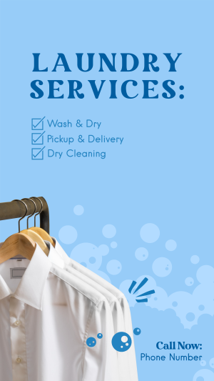 Laundry Services List Facebook story Image Preview