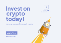 Crypto to the Moon Postcard Image Preview