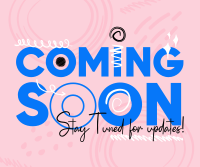 Quirky Scribbles Coming Soon Facebook Post Design