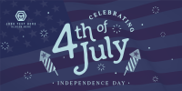 Modern Fireworks Celebrate 4th of July Twitter post Image Preview