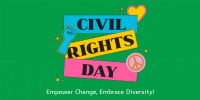 Bold Civil Rights Day Stickers Twitter post Image Preview