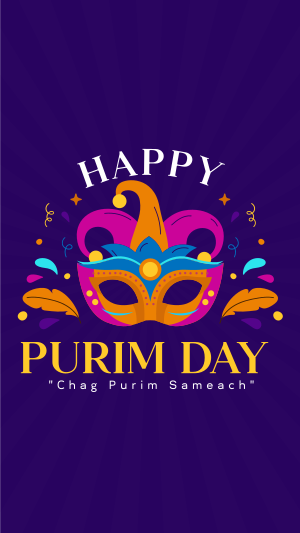 Purim Celebration Event Instagram story Image Preview