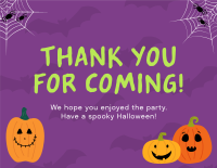 Quirky Halloween Appreciation Thank You Card Design